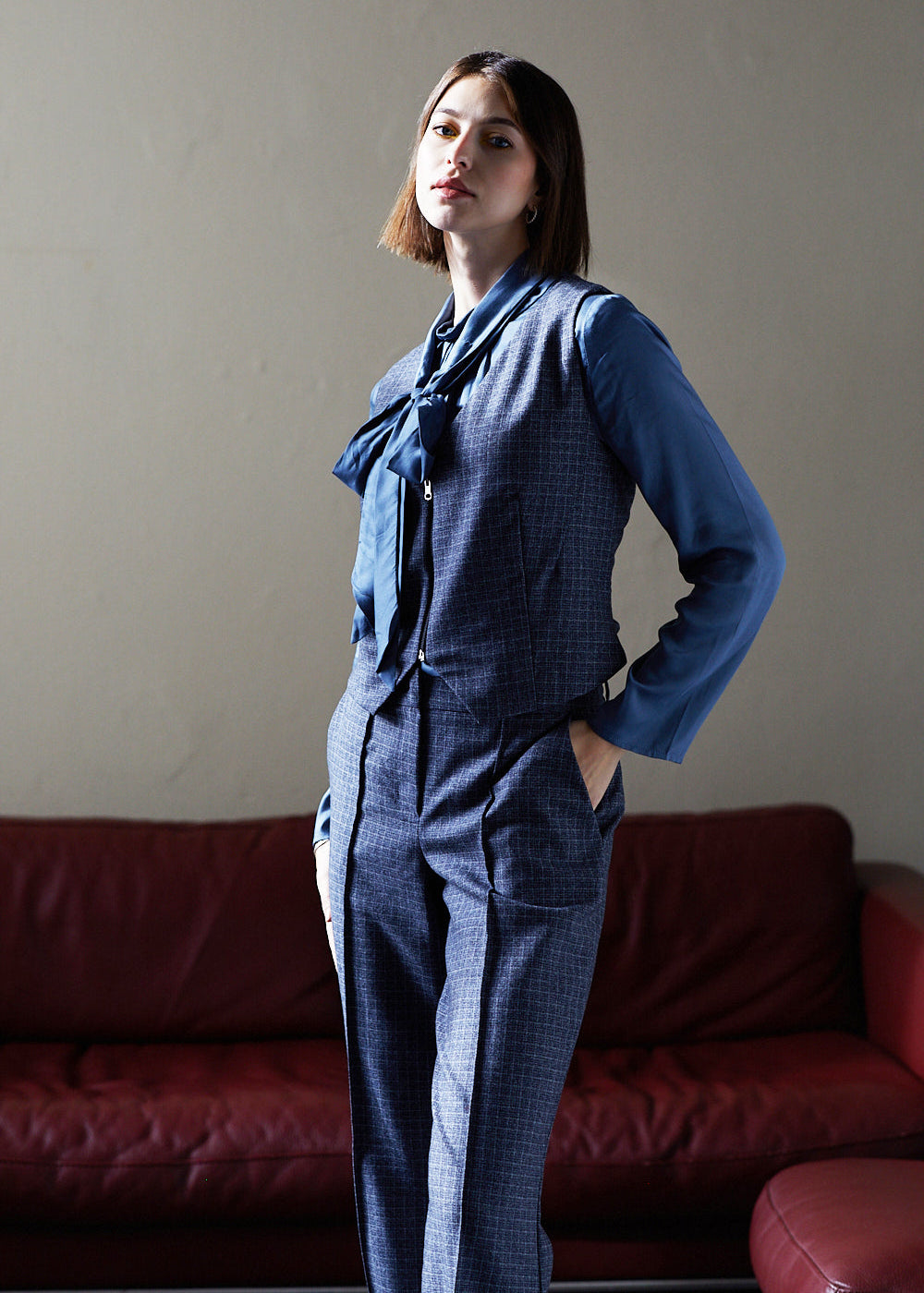 Hose Flared FABIENNE Karo von COCO LORES