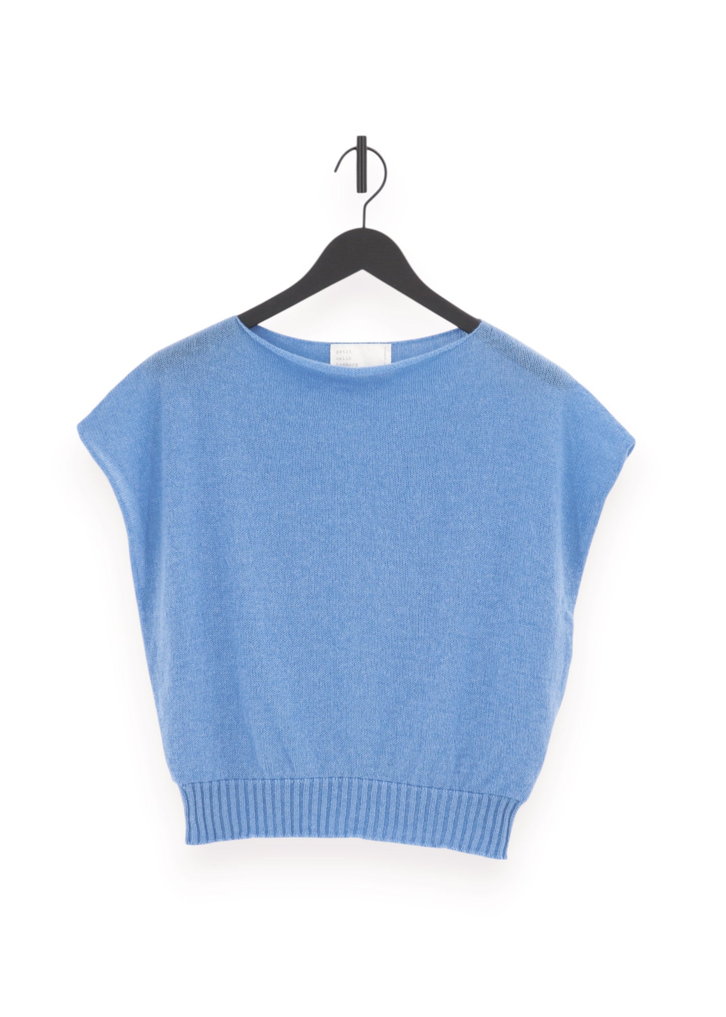 Kaschmir Slipover in der Farbe Azure von PETIT CALIN