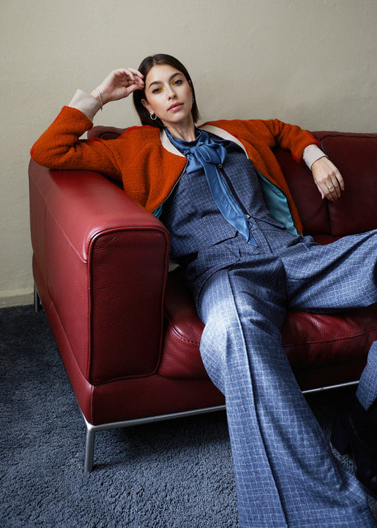 Hose Flared FABIENNE Karo von COCO LORES