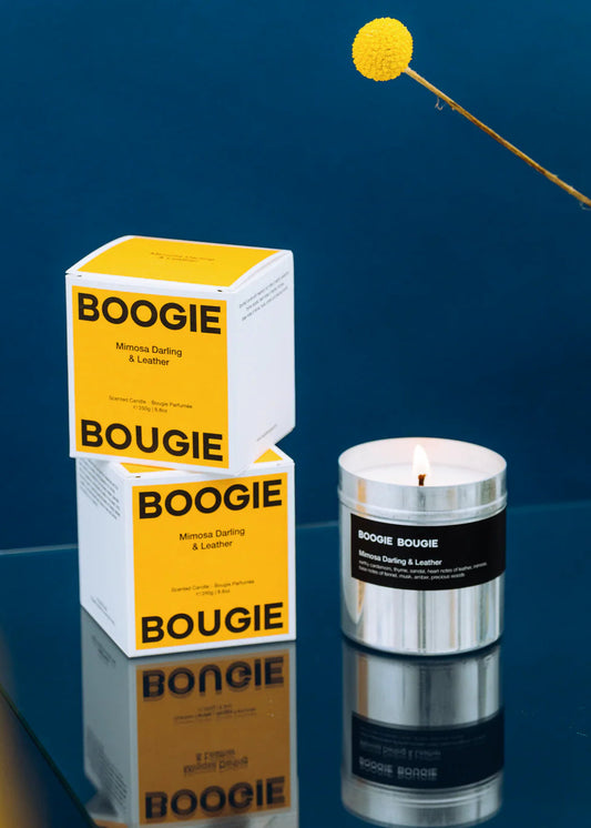 KERZE MIMOSA DARLING & LEATHER von BOOGIE BOUGIE