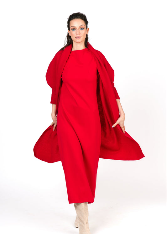 Wollcape AMBRA in Rot von HE:IDI