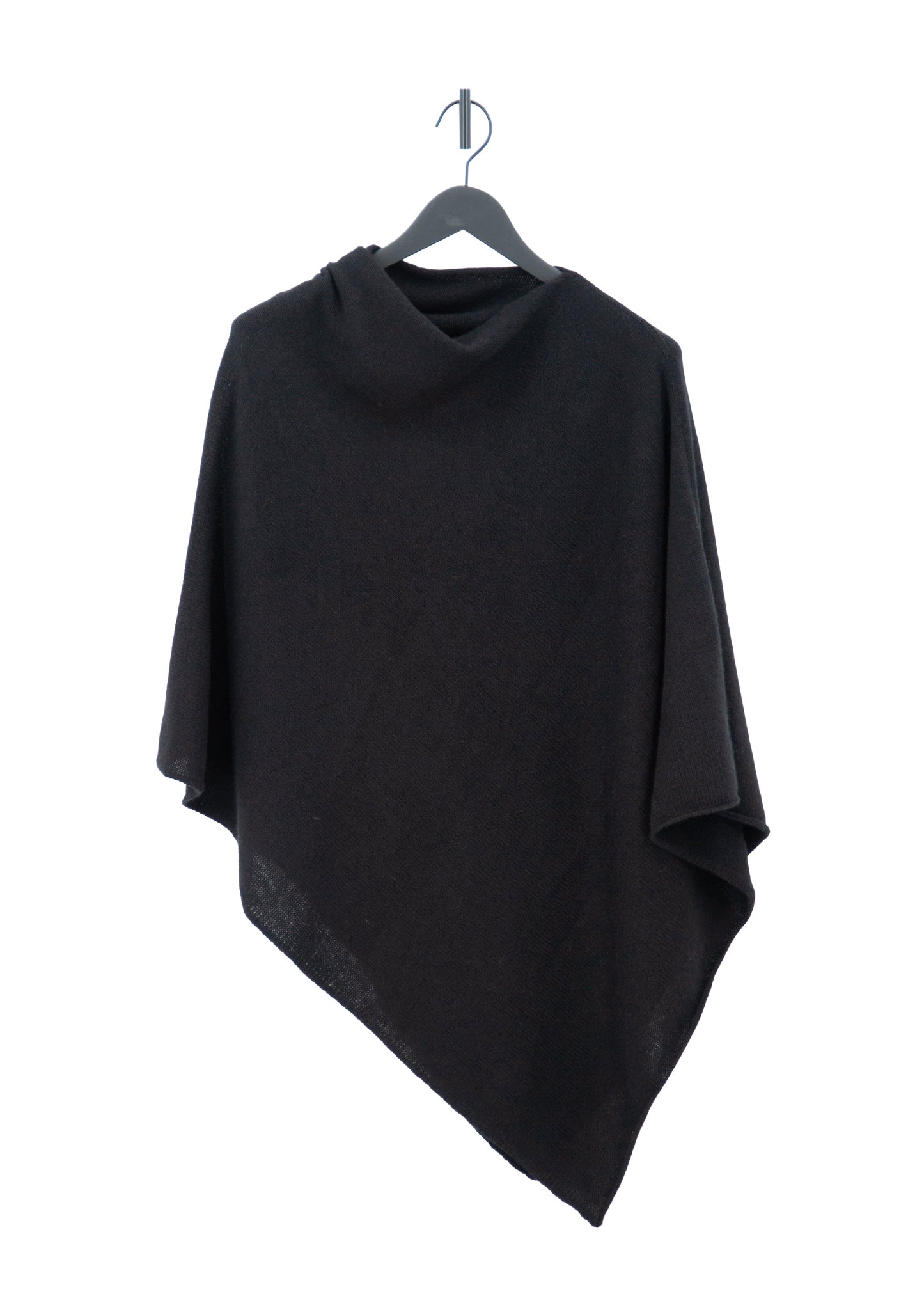 Cashmere Poncho in Schwarz von Petit Calin